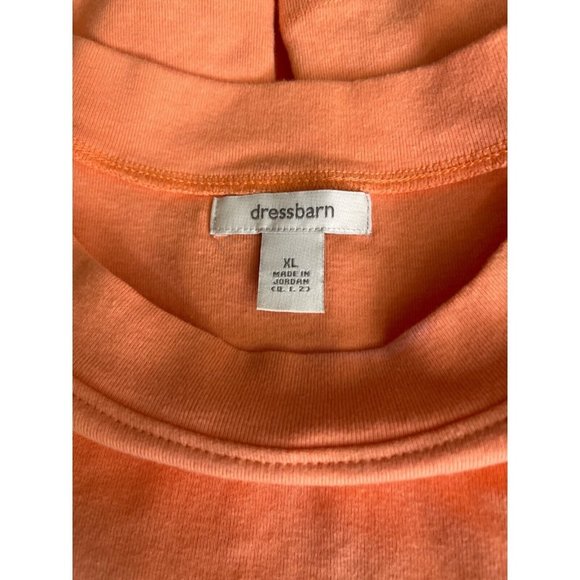 Dressbarn Tank Top Women Size Extra Large XL Sleeveless Solid Orange 100% Cotton - Picture 8 of 8
